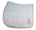 Lettia Breast Cancer Single Pink Ribbon Dressage Saddle Pad