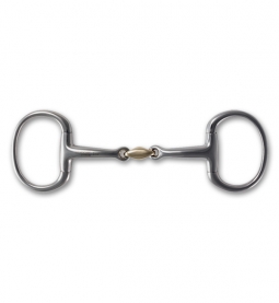 BT-0040 French Training Snaffle Gold Bit 4.5'' New 