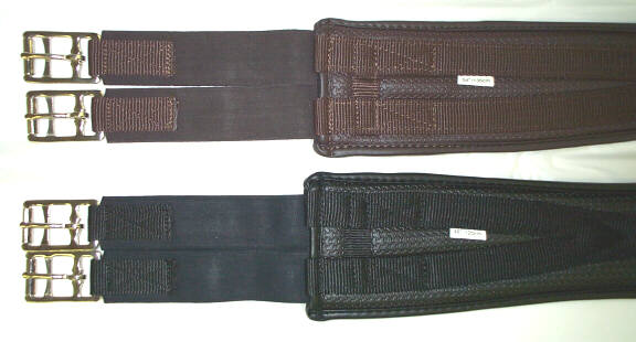 OVATION Comfort Gel Chafeless Horse Girth - Double Elastic Ends, Stainless Steel Roller Buckles, Gel Padding