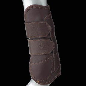 leather open front jumping boots